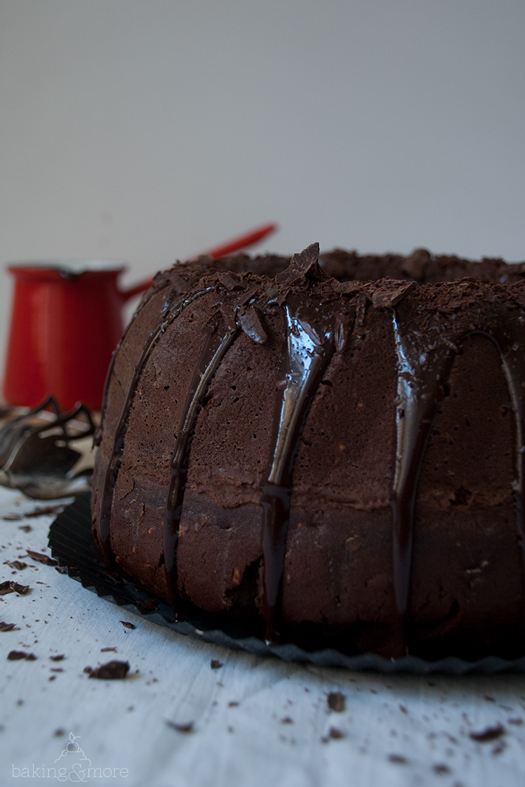 Schokoladen-Haselnuss-Gugelhupf mit Ganache {Chocolate Hazelnut Bundt Cake with Ganache)