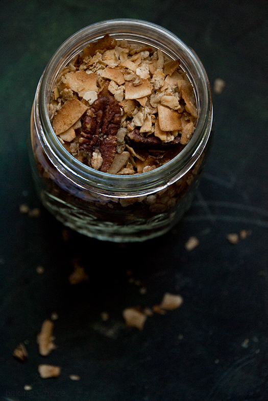 Granola mit Kokosnussflocken, Nüssen und Zimt - Granola with Coconut Flakes, Nuts and Cinnamon